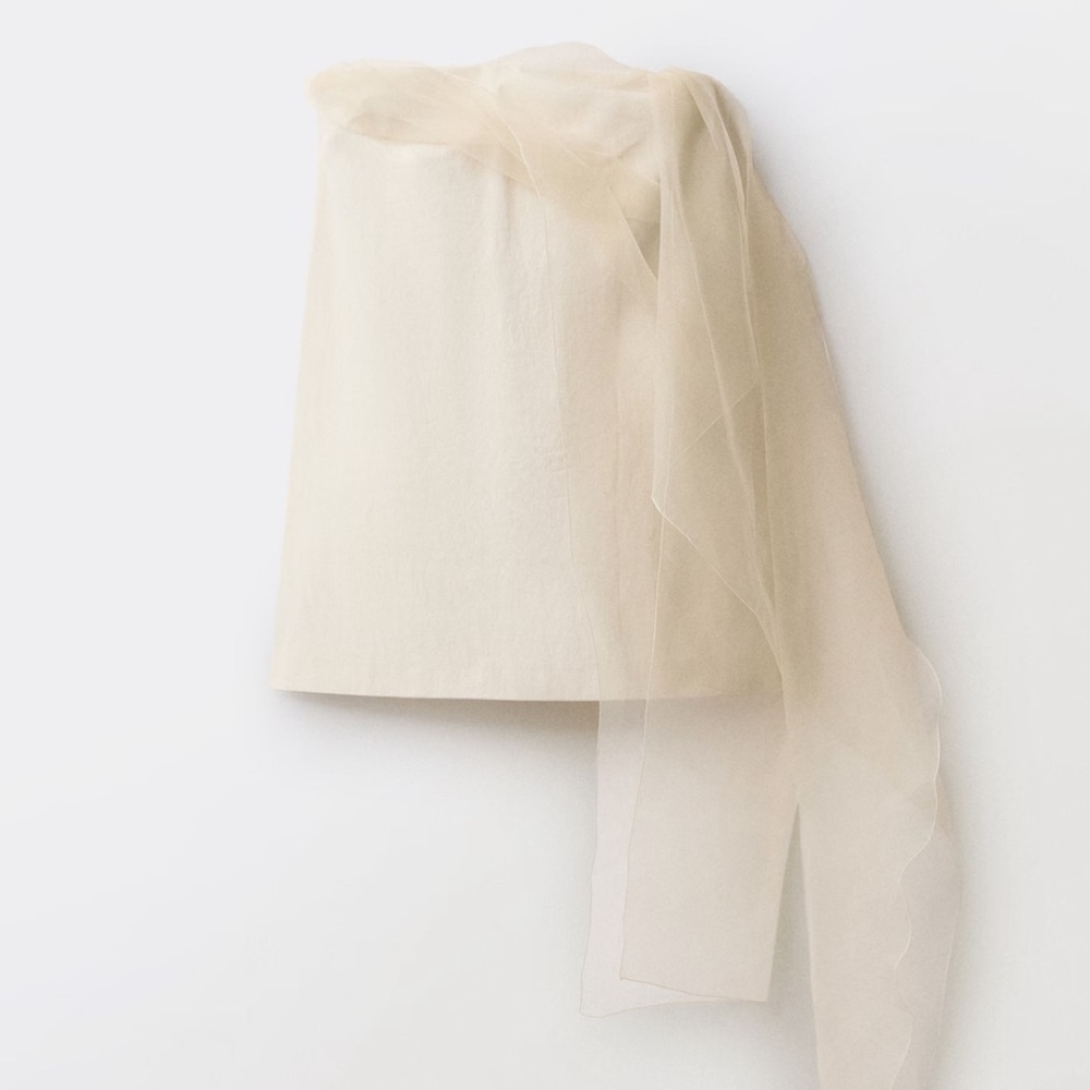 Mango Cream Sheer Scarf